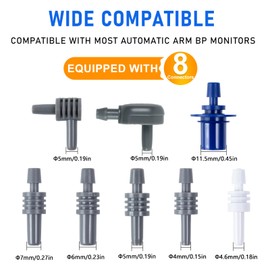 3XL Blood Pressure Cuff, Adult Cuff, Compatible with Most Monitors, ARM Blood Pressure Replacement Cuff with 8 Connectors(3XL)