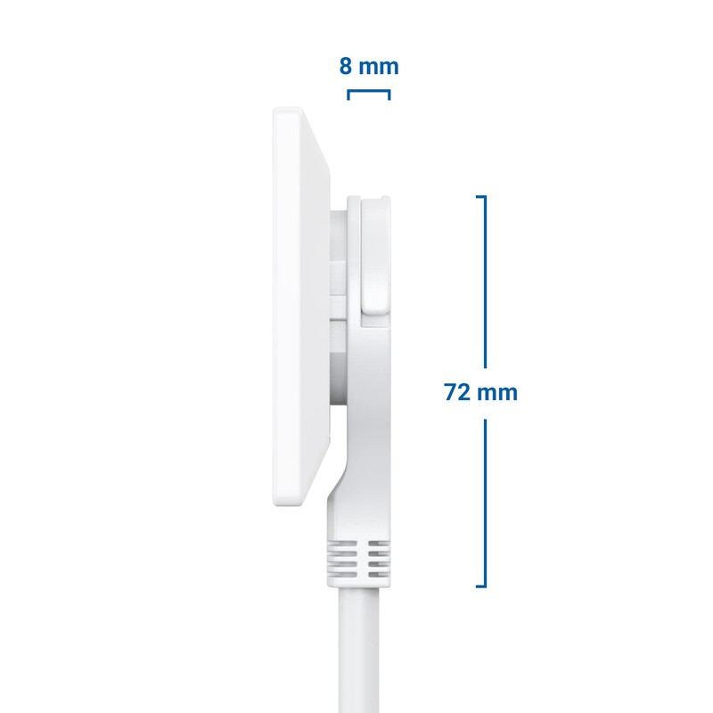 deleyCON 6-Way Power Strip with Flat Plug & On/Off Switch,
