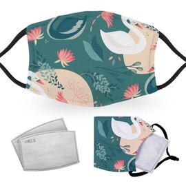 Colourful Swan - Reusable Childrens Face Masks - 2 Filters Included