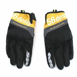 (56design) SLASH GLOVES SPIDI Collaboration Motorcycle Spring Summer Riding Gloves Stretch Material, yellow (mustard)