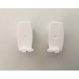 Blindspares Locking End Cap Set roller blinds bottom bar - White