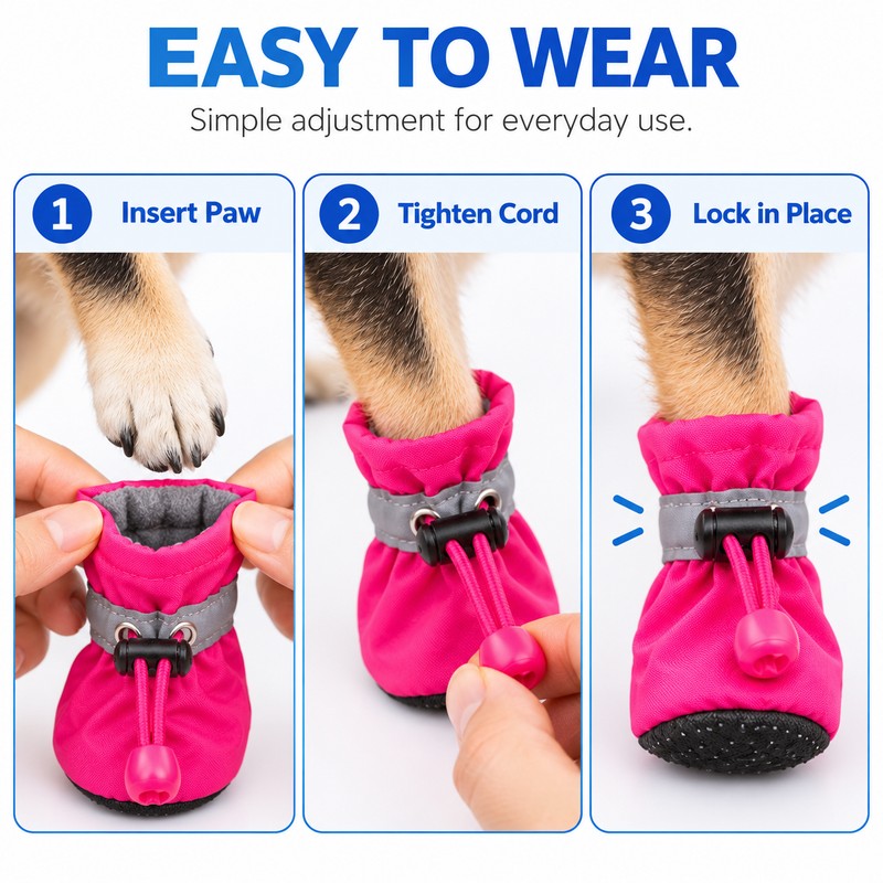 Waterproof Dog Boots for Small Dogs & Puppies – Anti-Slip