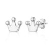 Philip Jones Silver Plated Crown Stud Earrings