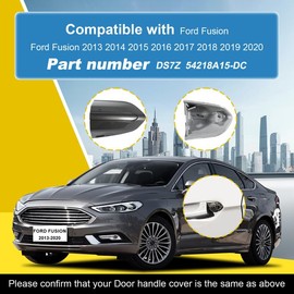 Goholy Car Exterior Door Handle Key Hole Trim Cover CapCompatible with Ford Fusion 2013 2014 2015 2016 2017 2018 2019 2020 DS7Z 54218A15-DC Door Handle Accessories Lock Cap Red Without Electroplating