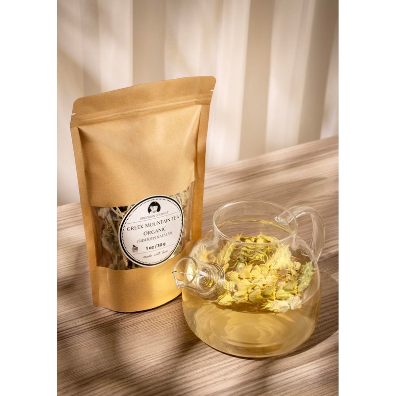 Greek Mountain Tea Organic (Sideritis Raeseri) Ironwort 1 OZ Herbal