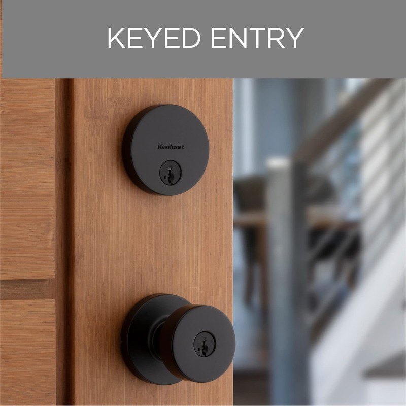 Kwikset 991 Pismo Keyed Entry Knob and Single Cylinder Deadbolt