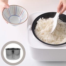 Cabilock 10 Cup Stainless Steel Rice Cooker Inner Lid Replacement Non Stick Electric Rice Cooker Accessories Thickened Bottom Pot for Home Kitchen