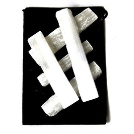 ZentronTM Crystal Collection: 5 Sticks Natural Selenite