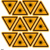 Laser Beam Warning Sticker ASR/ISO W004 SL50 mm Pack of