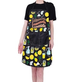 PXTIDY Lemonade Recipe Apron Lemonade Summer Drink Kitchen Apron Lemen Gifts For Lemen Lovers Lemon Theme Gifts