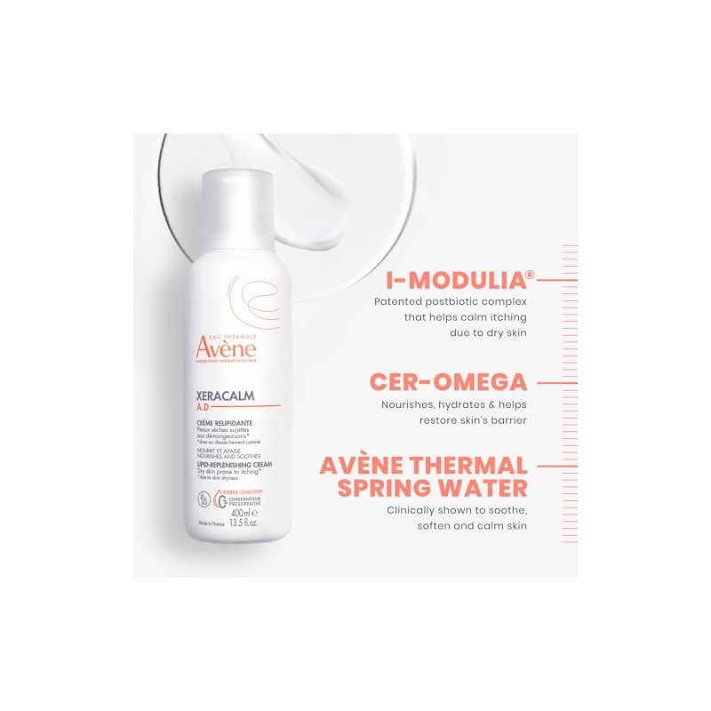 Avene Xeracalm A.D Crema Relipidizante, Piel Seca, 400ml