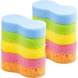 10 Pcs Car Wash Sponges, Multi-functional Car Cleaning Sponges Reusable for Kitchen Bathroom Car Motorbike（Random Colors）