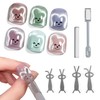 JERCLITY 2 Pieces Cat Eye Magnet for Nails Double Ended