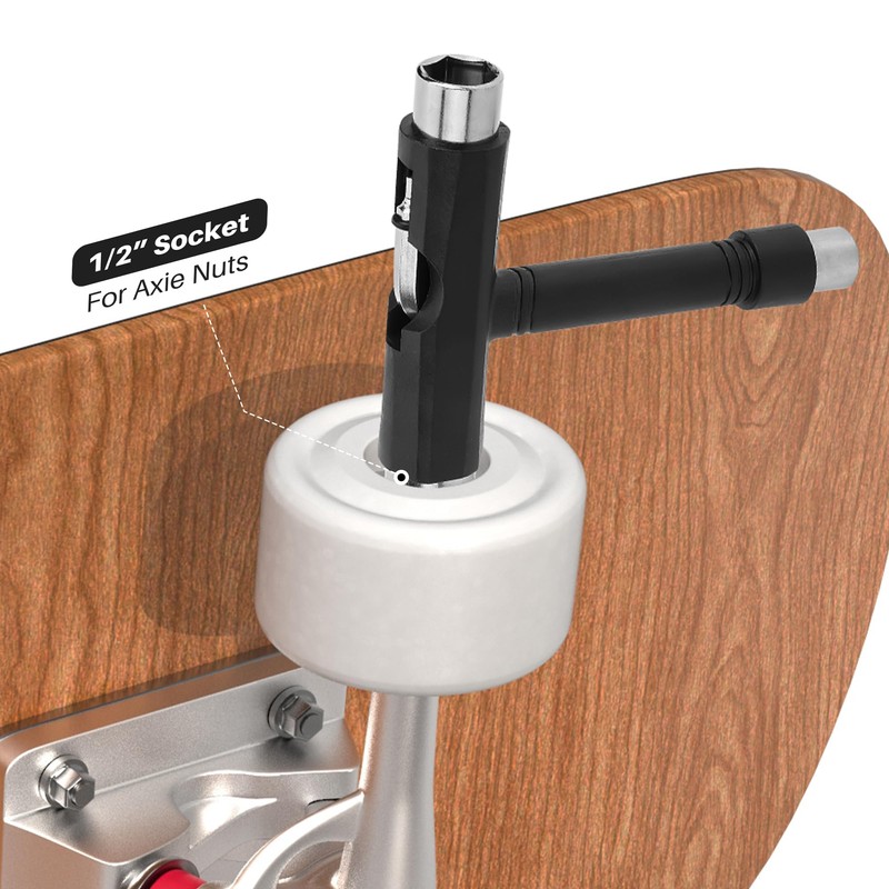 OAOJUBR Skate Wrench Tools, Multifunctional All-in-One Skateboard Wrench, 2-in-1 Portable