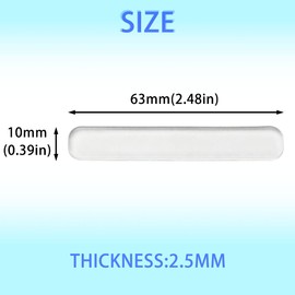 Cabinet Door Bumpers DGHAOP 10pcs Clear Self Adhesive Soft Rubber Glass Table Top Non-Slip Pads Bumpers Wall Protector Anti Crash Pad 2.5x0.4x0.1"