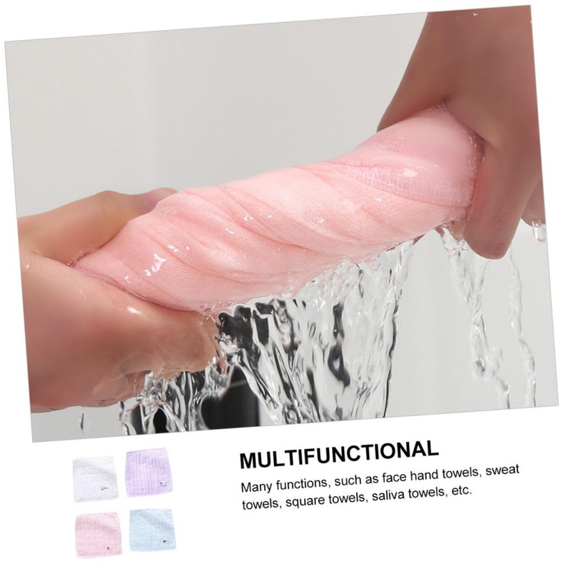 Kisangel 2sets Face Towels Kids Washcloths Set Soft Facial Cleansing