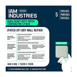 IAM Industries: 6" X 6" Contractor 5 Pack - Heavy Duty Drywall Repair Patches