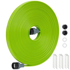 KOBAZ Sprinkler Soaker Hose 50FT with Holes, Garden Watering Hose with Stakes, Drip Hose Sprinkler, Efficient Saving Water for Lawn Garden and Yard, Leakproof
