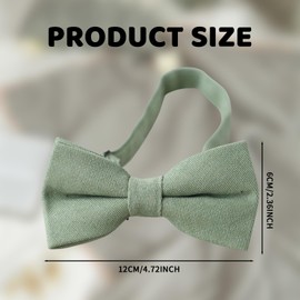 Bow Tie Men's Green, Fly Suit Accessories Bow Tie Bow Ties Pre-Tied Bow Tie Mint Green Elegant Men Bowtie Small Solid Blue Fly Sage Green Bowetile for Wedding Tuxedo Dress, Green