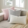 YZJZEDS 2 Packs Grid Embroidery Lumbar Throw Pillow Covers, 12x20