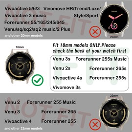 Oanux 18mm Magnetic Braided Compatible with Garmin Venu 3s Watch Band/Venu 4 41mm/Vivoactive 4s/Venu 2s/Vivomove 3s/Forerunner 255S/Forerunner 265S, Elastic Nylon Sport Stretchy Strap for Women Men