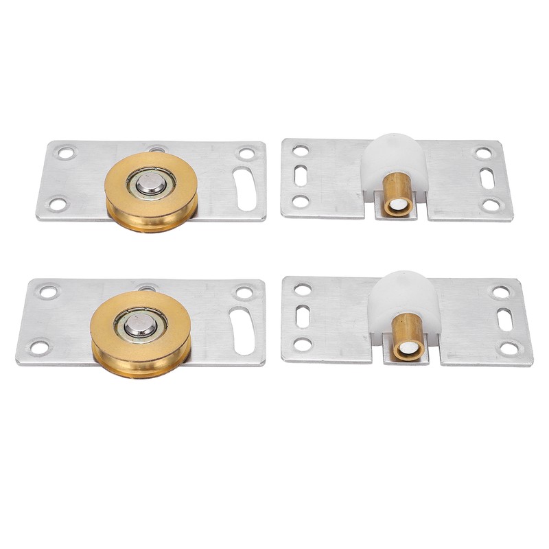 2 Sets Sliding Door Roller Brass Stainless Steel Pulley for