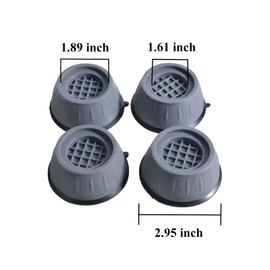 4Pcs Anti Vibration Pads for Washing Machine, Shock & Noise Cancelling Washing Machine Support, Noise Reducing Anti Slip Rubber Washing Machine Pads, Anti-Walk Dryer Washer Vibration Mats