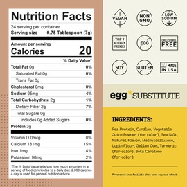 AcreMade Plant-Based Egg Substitute, Dry Powder, Shelf Stable, Vegan, Gluten Free, Soy-Free, Low Sodium, Non-GMO, Natural Egg Replacer, 3 Grams Pea Protein Per Serving (3 pack, 16.8 oz)
