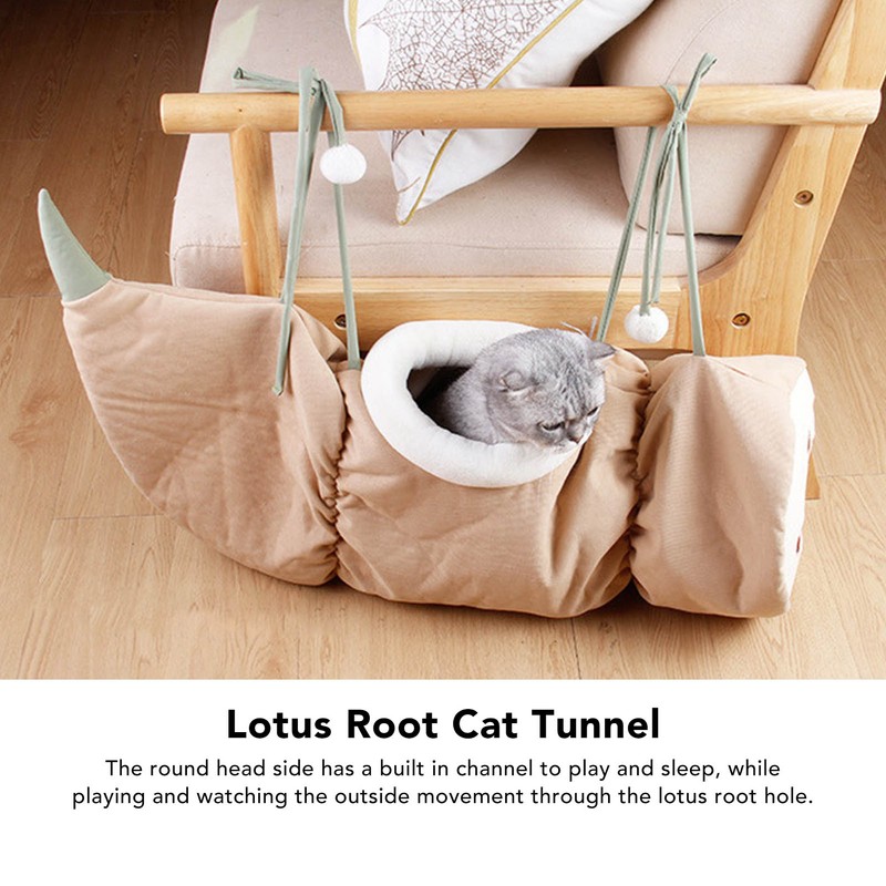 Lotus Root Cat Tunnel Cute Foldable Hanging Cat Hammock Cat