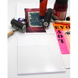 Paintersisters® Gelli Pad - Piastra monocromatica | Jelly Pad – Piastra di stampa in gel per Gelli Print, Mono Print, timbri e stencil, riutilizzabile, facile da pulire (circa A4: 19,9 x 24,9 cm)