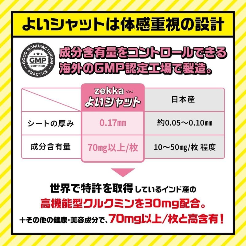 zekka よいシャット 7枚入り お酒のサプリ クルクミン ウコン ヒハツ シリマリン [ 肝臓