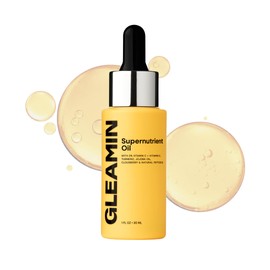 Gleamin Brightening Face Oil with Vitamin C & E, Turmeric, Jojoba & Cloudberry | Hydrating Facial Oil for Radiant Glow, Dark Spots, Fine Lines & Uneven Tone | Skin Brightening for Women & Men, 1 Fl Oz