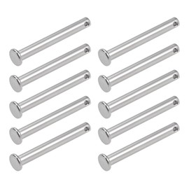 METALLIXITY 10pcs 6mmx50mm Single Hole Flat Head 304 Stainless Steel Fastener Pin Metal Mount Furniture Mount Industrial DIY