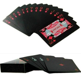 PRECIOUS LONDON Waterproof Plastic Playing Cards Poker Card Creative Party Table Game Standard PVC Poker Playing Card Decks (Red & White)