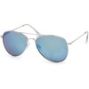 styleBREAKER Unisex 09020037 Mirrored Aviator Sunglasses Tinted with Spring Hinge