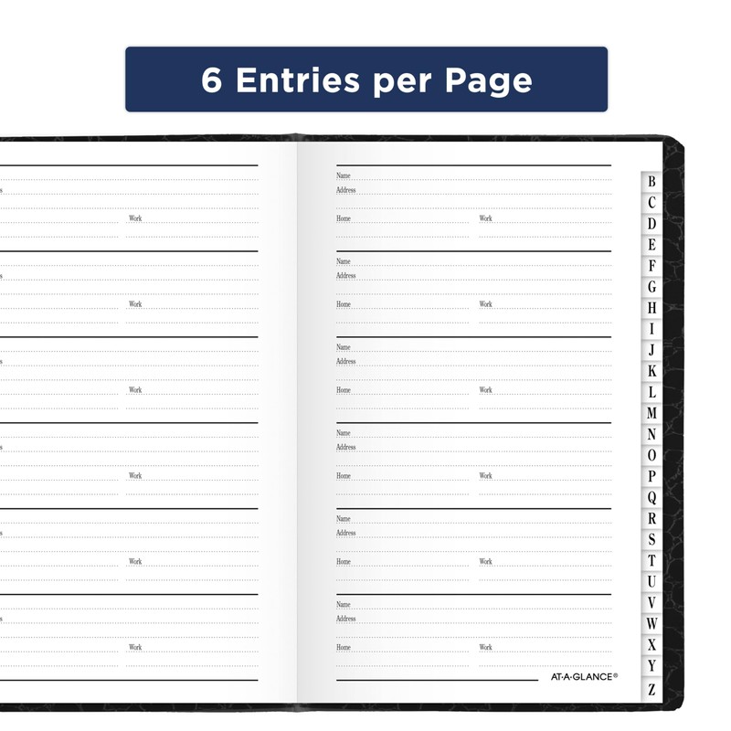at-A-Glance Telephone & Address Book, 600+ Entries, 4" x 6",