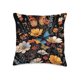 Pollinator Garden Design Wildlife Flowers Native Plants Throw Pillow