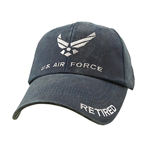U.S. Air Force Retired Cap. Washed Denim Blue,Denim Blue,One Size Fits Most