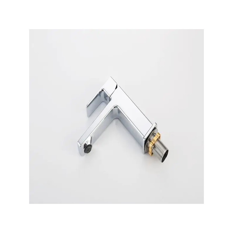 Chrome Single-Hole Bathroom and Laundry Vanity Sink Faucet with Two