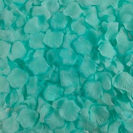 ATFL 0.45LB Blue Faux Silk Rose Petals for Romantic Night for Him,2500 Pcs Blue Flower Petals,Artificial Fake Silk Rose Flower Pedals for Wedding Decorations(Tiffany,2.3'')