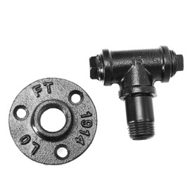 COHEALI 1pc Vintage Industrial Iron Art Handle for Cabinets American Style Water Pipe Design Durable Household Furniture Accessory for Wardrobes and Kitchen Cabinets