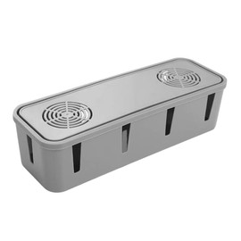 Mipcase 1Pc Grey Wiring Board Storage Box Convenient Home Supplies Socket Protector for Tidy Desktop Cable Management Durable Design with Multi Shunt to Organize Power Outlet Cords