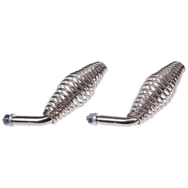 Chamixx 2X 5'' Stainless Spring Handles with 1/2" Steel Rod Compatible with Most BBQ Grills Wood Stoves Trailers Cabinets Furnaces and Custom Metal Projects