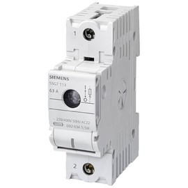 Siemens 5SG7113 MINIZED, Switch disconnector with Fuse, D02, 1-Pole, in: 63 A, Un AC: 230 V, White