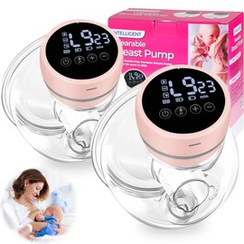 2 Piezas Extractor de Leche Elctrico Manos Libres,Bomba de Lactancia Doble Porttil, Extractor de Leche Silencioso Electrico,con Pantalla Led,Pantalla 