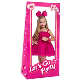 Life Size 4.4ft Tall Stand-in Cardboard Doll Photo Booth for Doll Princess Party Decorations Girls Birthday Party Decor Photoshoot