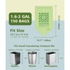 150 Count 1.6-2 Gallon Small Compost Bags, AYOTEE Biodegradable 1.6