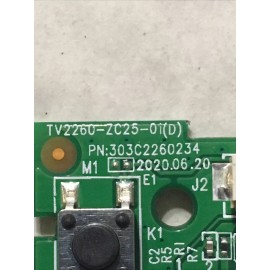 ONN 100068378 POWER BUTTON/ IR SENSOR TV2260-ZC25-01 (D)
