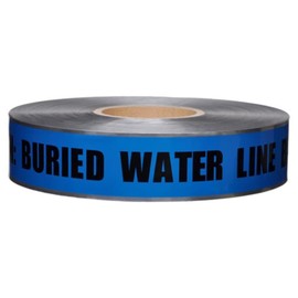 Presco Underground Detectable Tape: 2 in. x 1000 ft. (Blue with Black "CAUTION BURIED WATER LINE BELOW" printing)