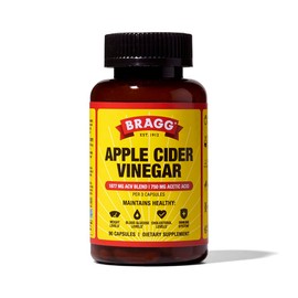 Bragg Organic Apple Cider Vinegar Capsules with Vitamin D and Zinc - 90 Count - Supports Immune System